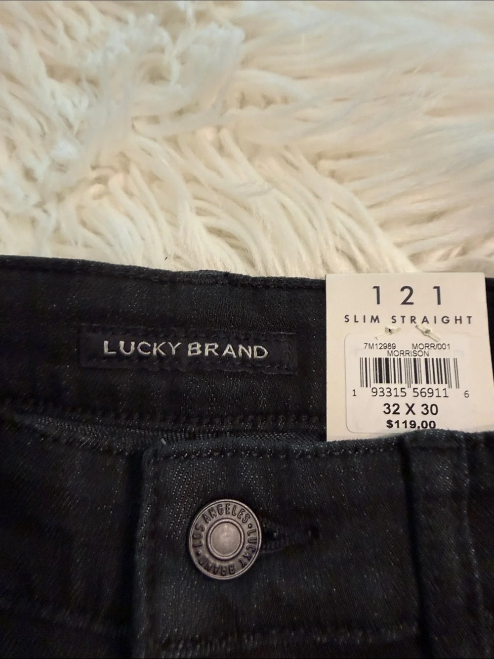 Lucky Brand Black Men's Straight-Leg Jeans size 32/30 brand new